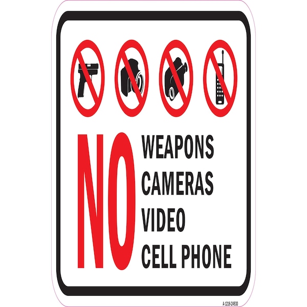 Signmission Safety Sign, 12 in Height, Aluminum, 24930 A-1218-24930 - main